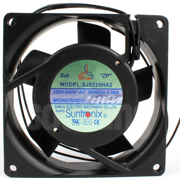 SANJU SJ9225HA2 220/240V 0.09A 2wires Cooling Fan SANJU SJ9225HA2 220/240V 0.09A 2wires Cooling Fan